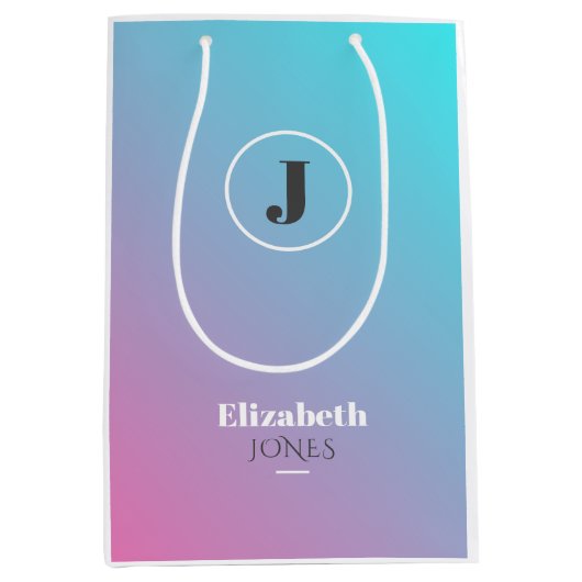 Minimalistisch ontwerp in pastelkleuren medium cadeauzakje (Voorkant)