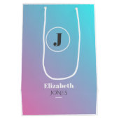 Minimalistisch ontwerp in pastelkleuren medium cadeauzakje (Achterkant)