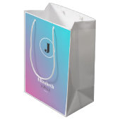 Minimalistisch ontwerp in pastelkleuren medium cadeauzakje (Achterkant Gekanteld)