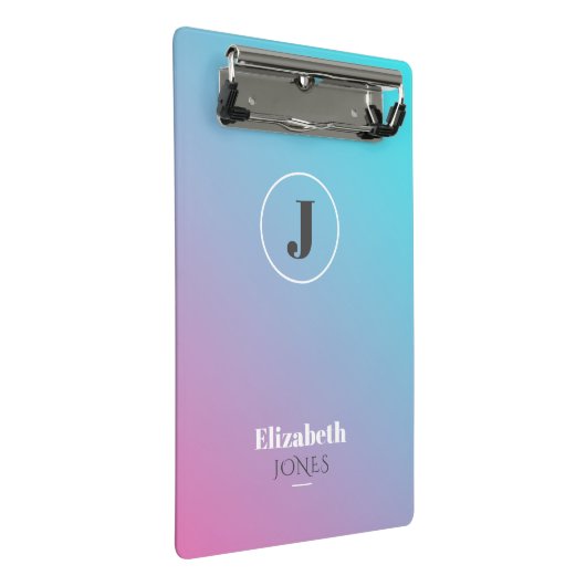 Minimalistisch ontwerp in pastelkleuren mini klembord (Schuin)