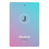 Minimalistisch ontwerp in pastelkleuren mini klembord (Achterkant)