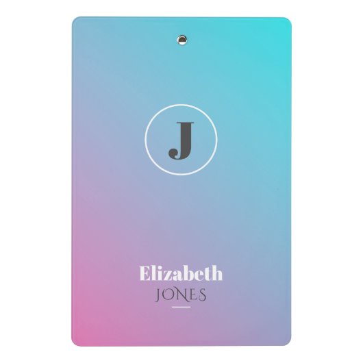 Minimalistisch ontwerp in pastelkleuren mini klembord (Achterkant)