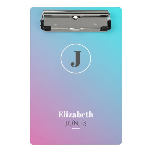 Minimalistisch ontwerp in pastelkleuren mini klembord (Voorkant)