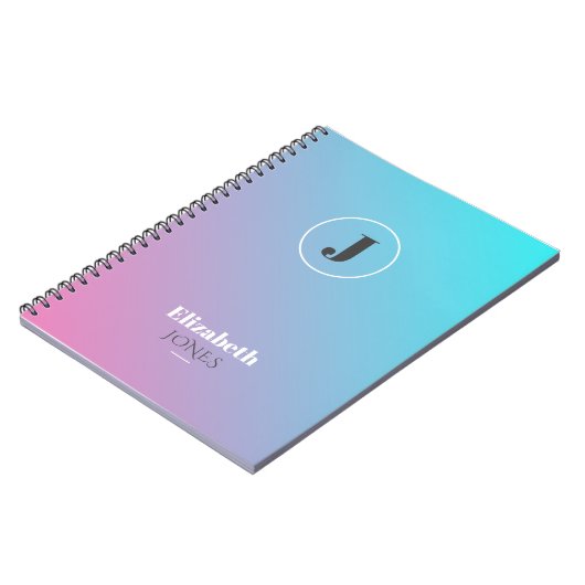 Minimalistisch ontwerp in pastelkleuren notitieboek (Linkerzijde)