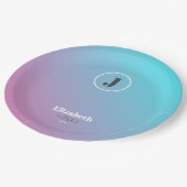 Minimalistisch ontwerp in pastelkleuren papieren bordje (Gekanteld)