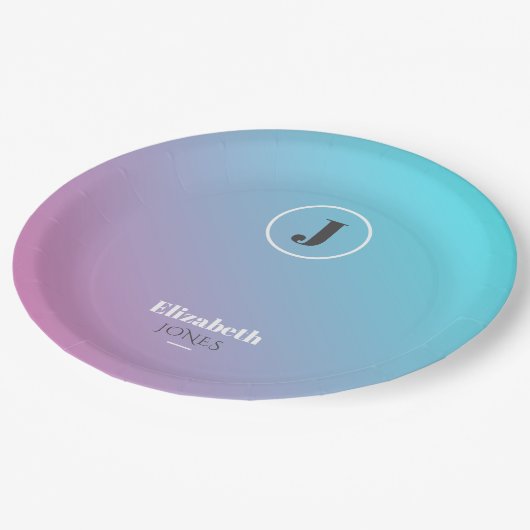 Minimalistisch ontwerp in pastelkleuren papieren bordje (Gekanteld)