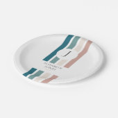 Minimalistisch ontwerp in pastelkleuren papieren bordje (Gekanteld)