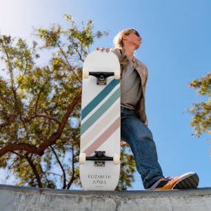 Minimalistisch ontwerp in pastelkleuren persoonlijk skateboard