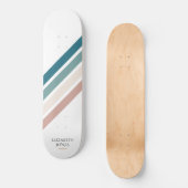 Minimalistisch ontwerp in pastelkleuren persoonlijk skateboard (Voorkant)