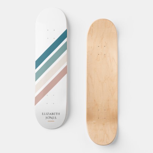 Minimalistisch ontwerp in pastelkleuren persoonlijk skateboard (Voorkant)