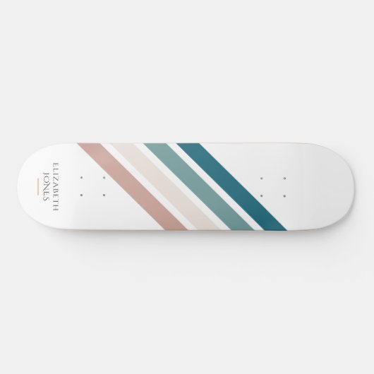 Minimalistisch ontwerp in pastelkleuren persoonlijk skateboard (Horizontaal)