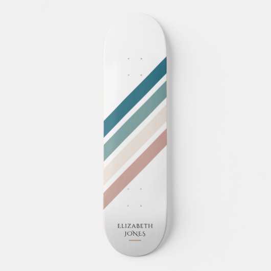 Minimalistisch ontwerp in pastelkleuren persoonlijk skateboard (Voorkant)