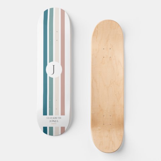Minimalistisch ontwerp in pastelkleuren persoonlijk skateboard (Voorkant)