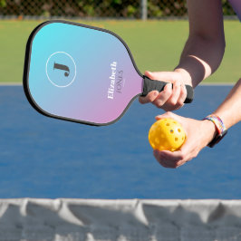 Minimalistisch ontwerp in pastelkleuren pickleball paddle