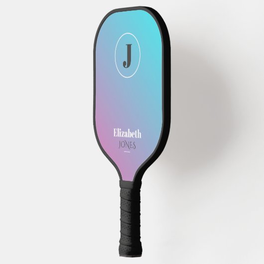 Minimalistisch ontwerp in pastelkleuren pickleball paddle (Links)