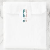 Minimalistisch ontwerp in pastelkleuren ronde sticker (Tas)