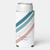 Minimalistisch ontwerp in pastelkleuren seltzer blikjeskoeler (Seltzer Voorkant)