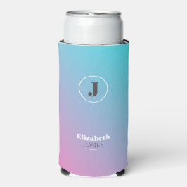 Minimalistisch ontwerp in pastelkleuren seltzer blikjeskoeler