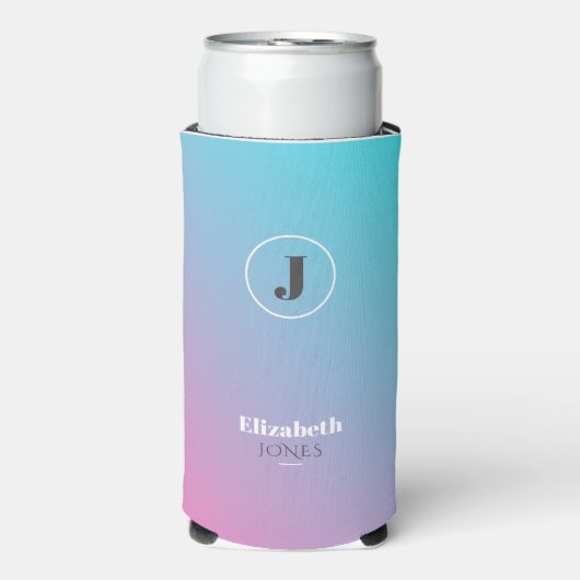Minimalistisch ontwerp in pastelkleuren seltzer blikjeskoeler (Seltzer Voorkant)
