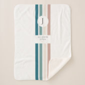 Minimalistisch ontwerp in pastelkleuren sherpa deken (Voorkant)