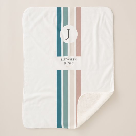 Minimalistisch ontwerp in pastelkleuren sherpa deken (Voorkant)