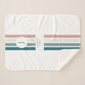 Minimalistisch ontwerp in pastelkleuren sherpa deken (Voorkant (horizontaal))