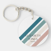 Minimalistisch ontwerp in pastelkleuren sleutelhanger (Voorkant)