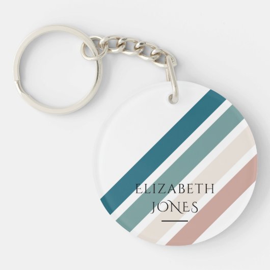 Minimalistisch ontwerp in pastelkleuren sleutelhanger (Voorkant)