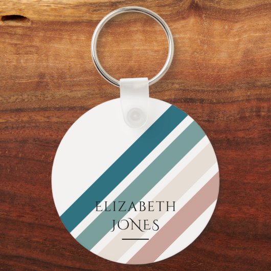 Minimalistisch ontwerp in pastelkleuren sleutelhanger (Achterkant)