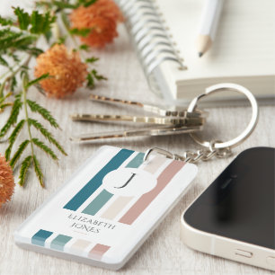 Minimalistisch ontwerp in pastelkleuren sleutelhanger