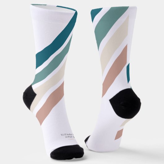 Minimalistisch ontwerp in pastelkleuren sokken (Gebogen)