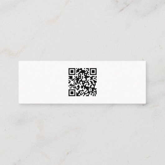 Minimalistisch ontwerp met aangepaste Logo- en QR- Mini Visitekaartje (Achterkant)