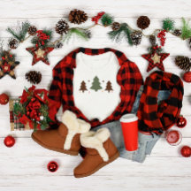 Minimalistisch ontwerp met drie kerstbomen