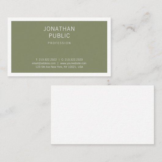 Minimalistisch ontwerp met hoge snelheid, stijlvol visitekaartje (Voorkant / Achterkant)