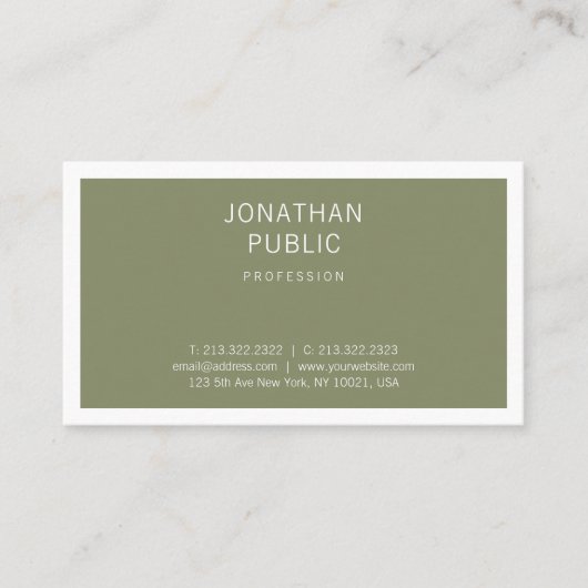 Minimalistisch ontwerp met hoge snelheid, stijlvol visitekaartje (Voorkant)