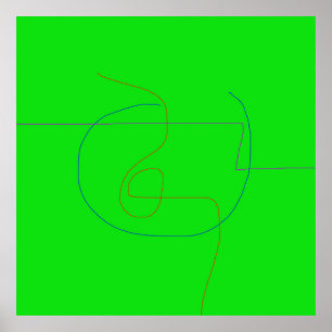 Minimalistisch ontwerp met verweven lijnen poster