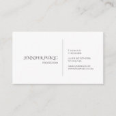 Minimalistisch ontwerp Modern Elegant Wit Creatief Visitekaartje (Voorkant)
