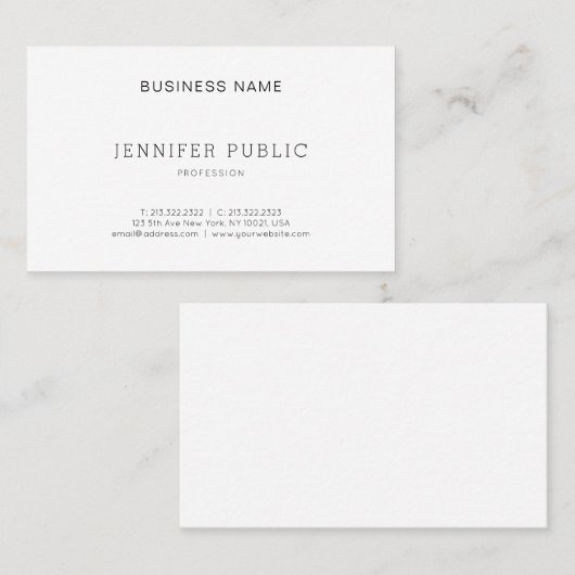 Minimalistisch ontwerp Modern professioneel design Visitekaartje (Voorkant / Achterkant)