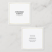 Minimalistisch ontwerp Moderne Gold Plain Professi Vierkante Visitekaartje (Voorkant / Achterkant)