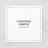 Minimalistisch ontwerp Moderne Gold Plain Professi Vierkante Visitekaartje (Voorkant)