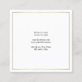 Minimalistisch ontwerp Moderne Gold Plain Professi Vierkante Visitekaartje (Achterkant)