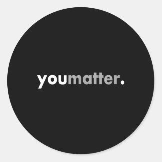 Minimalistisch ontwerp motiveert positieve jij ronde sticker