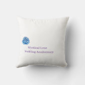 Minimalistisch ontwerp Romantische blauwe roos blo Kussen (Achterkant)