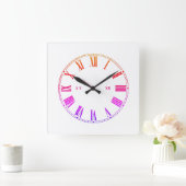 Minimalistisch ontwerp Romeinse cijfers moderne st Vierkante Klok (Huis)