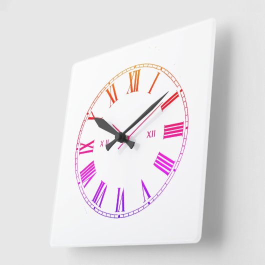 Minimalistisch ontwerp Romeinse cijfers moderne st Vierkante Klok (Hoek)