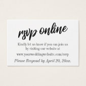 Minimalistisch ontwerp, RSVP Online Wedding Enclos Visitekaartjes (Voorkant)