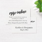 Minimalistisch ontwerp, RSVP Online Wedding Enclos Visitekaartjes (Bureau)