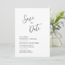 Minimalistisch ontwerp Save the date kaart