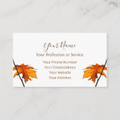 Minimalistisch ontwerp van bladeren met kleurrijke visitekaartje (Achterkant)