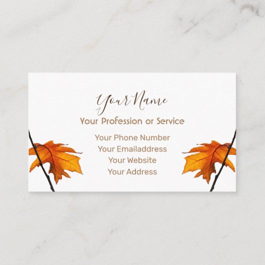 Minimalistisch ontwerp van bladeren met kleurrijke visitekaartje (Achterkant)